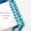 Natural blue Feroza Stone Tasbeeh 33 beads.