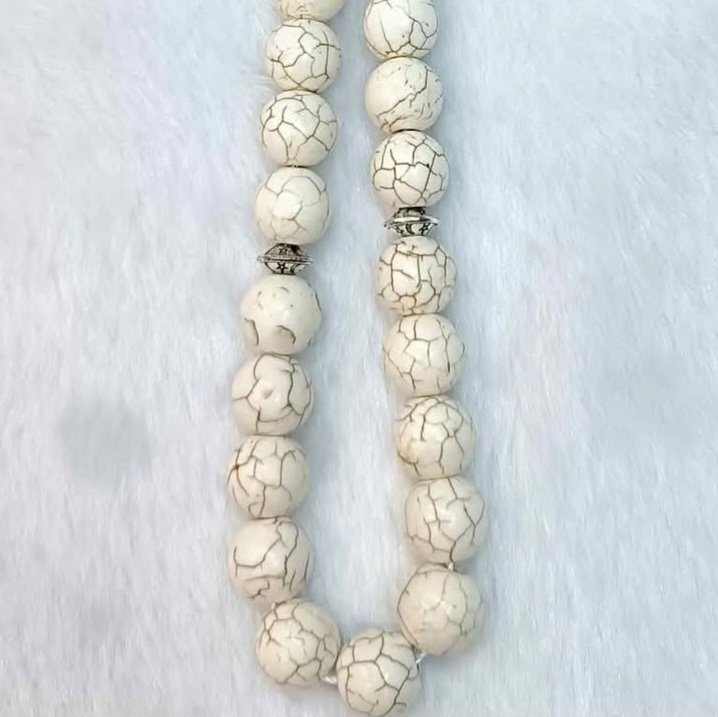 White high quality Irani Feroza stone tasbeeh ( Turquoise) beads 33. - Image 9