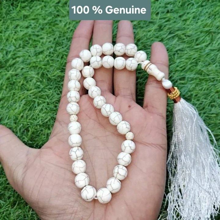 White high quality Irani Feroza stone tasbeeh ( Turquoise) beads 33. - Image 5