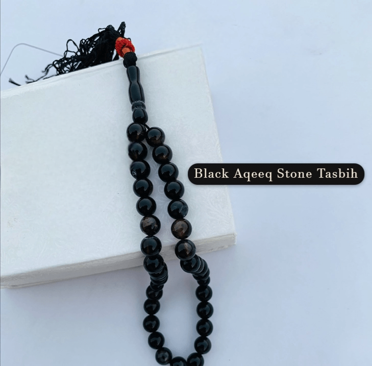 Natural sulemani Black Agate Stone 33 Beads - Image 2