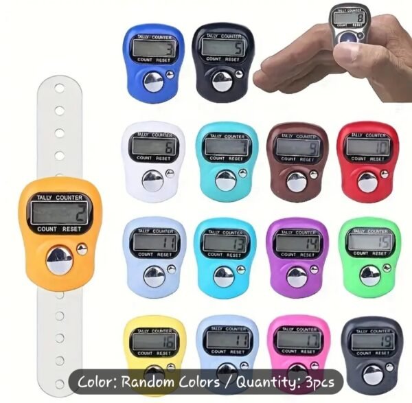 Digital Finger Counter Resettable, 3 pcs set.