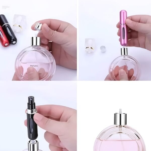 Dhudbvvso 5ml Portable Mini Refillable Perfume Bottle with Spray Pump.