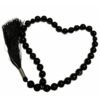 Natural Black Marble Stone 33 beads