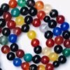 Premium Quality multi colour natural aqeeq stone tasbeeh 99 beads.