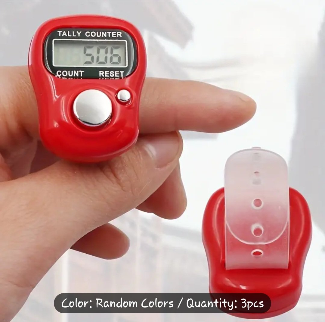 Digital Finger Counter Resettable, 3 pcs set.