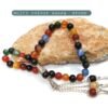 Premium multi colour natural aqeeq stone tasbeeh 33 beads.