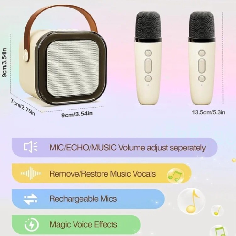 Mini Karaoke Microphones, Bluetooth Speaker Set - Image 5