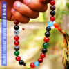 Premium multi colour natural aqeeq stone tasbeeh 33 beads.