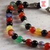 Premium multi colour natural aqeeq stone tasbeeh 33 beads.