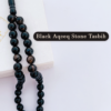 Natural Black Marble Stone 33 beads
