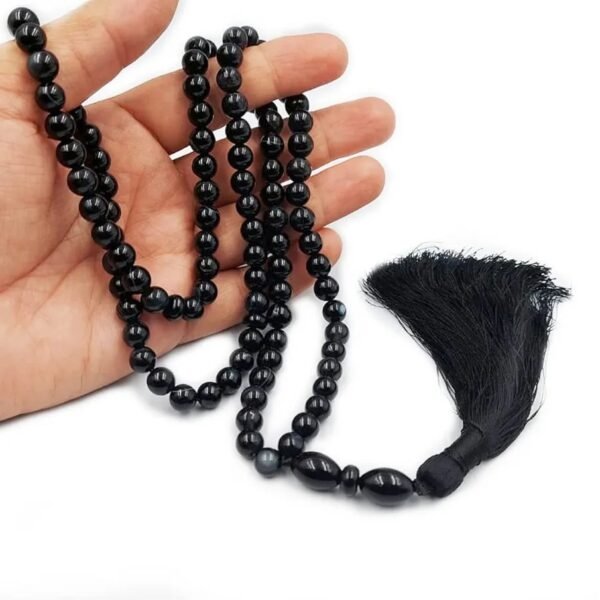 Natural Black Suliemani Aqeeq Tasbeeh 99 Beads,