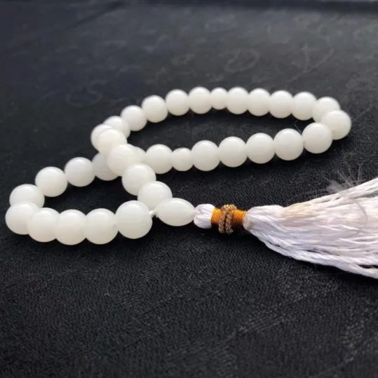Natural White Marble Stone 33 beads,Tasbeeh