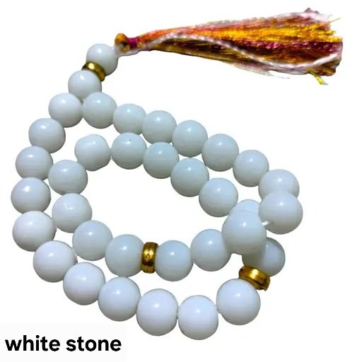 Natural White Marble Stone 33 beads,Tasbeeh