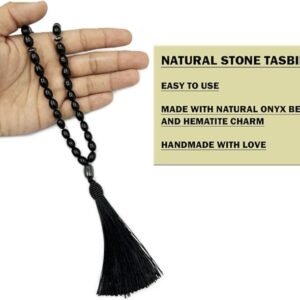 Natural Black Onyx Tasbeeh