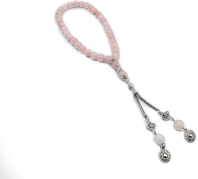 Rose Quartz 33-Bead Tasbih - Image 5