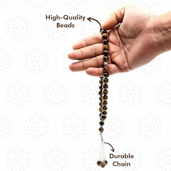 Tiger Eye 33-Beads Tasbih - Image 7