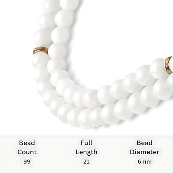 White Jade 99 Beads Tasbih - Image 2