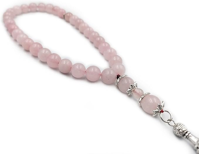 Rose Quartz 33-Bead Tasbih - Image 6