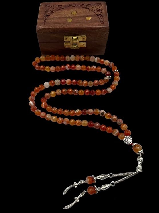Red Agate 99 Beads Tasbih - Image 4