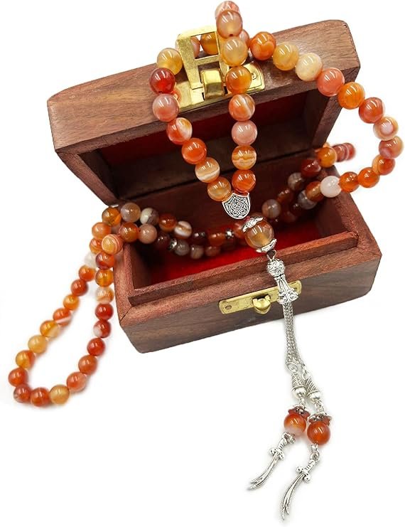 Red Agate 99 Beads Tasbih - Image 5