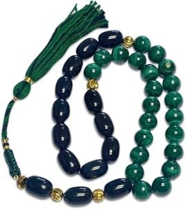 Obsidian & Malachite Tasbih