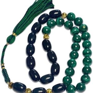 Obsidian & Malachite Tasbih