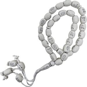 White Aqeeq 99 Tasbih