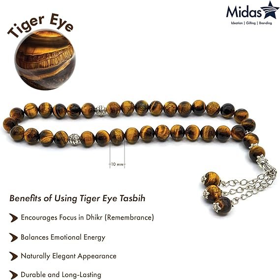 Tiger Eye 33-Beads Tasbih - Image 4