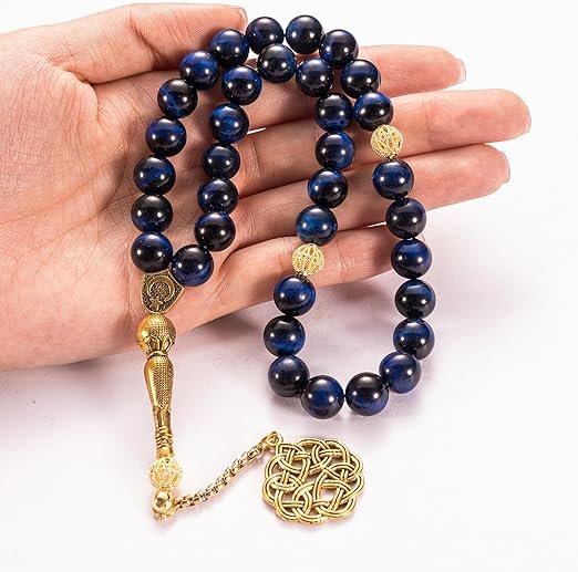 Natural Blue Tiger Eye Tasbih - Image 7