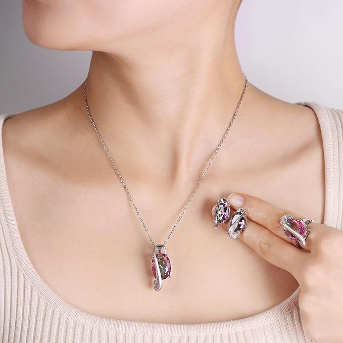 Oval Rainbow Mystic Jewelry Set –