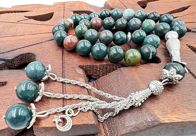 Bloodstone Agate 33 Beads Tasbih - Image 8