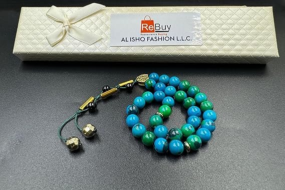 Chrysocolla & Pyrite Tasbih - Image 2