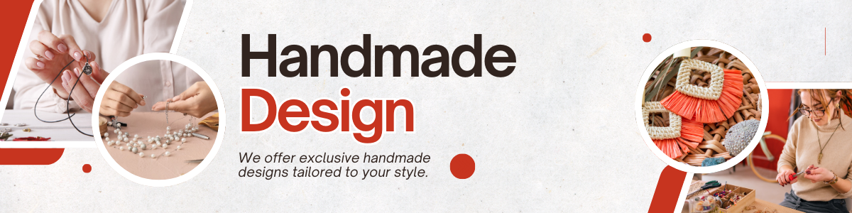 Red and White Modern Handmade Design Studio Etsy Shop Cover