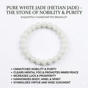 Luxury White Jade Bracelet – Soft, Pure Elegance