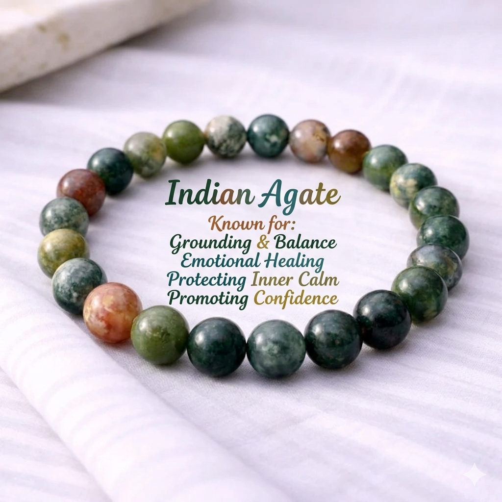 Elegant Indian Agate Bracelet – Spiritual & Stylish Design