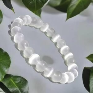 Luxury White Cat Eye Bracelet – Subtle Glow & Elegance