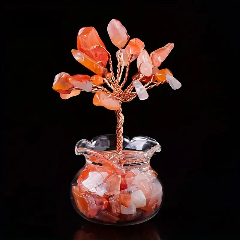 “Elegant Mini Stone Money Tree – Wealth & Charm Combined”