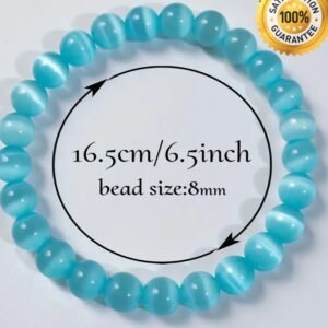 Luxury Blue Cat Eye Bracelet – Real Crystal Healing Jewelry