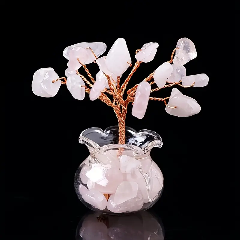 💖 Rose Quartz Money Tree – Attract Love, Success & Good Fortune