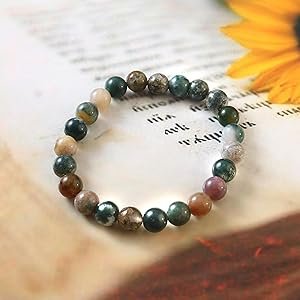 Elegant Indian Agate Bracelet – Spiritual & Stylish Design - Image 3