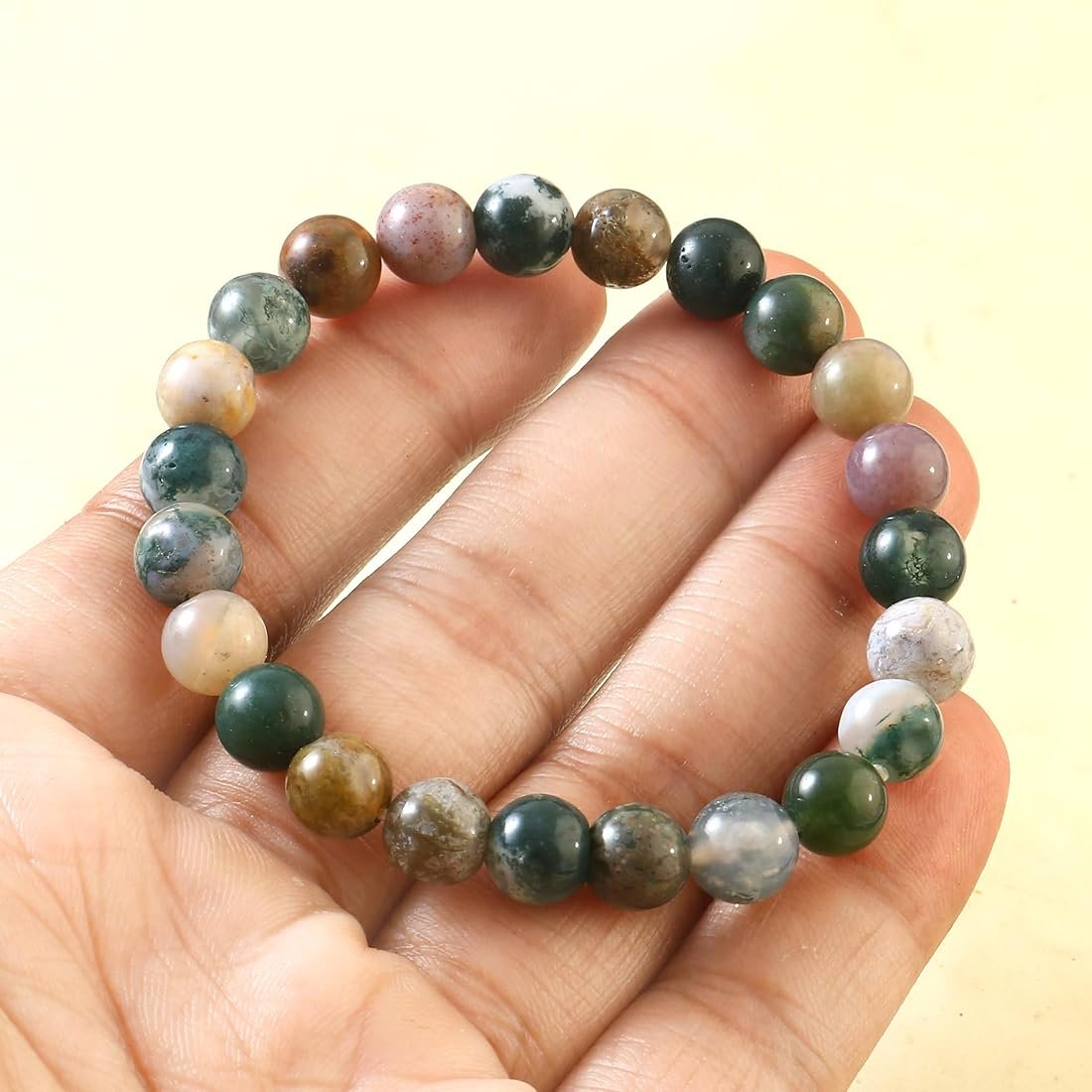 Elegant Indian Agate Bracelet – Spiritual & Stylish Design - Image 4