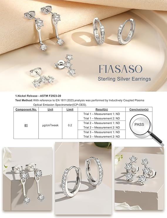 Silver Gold Earrings Set - Image 4