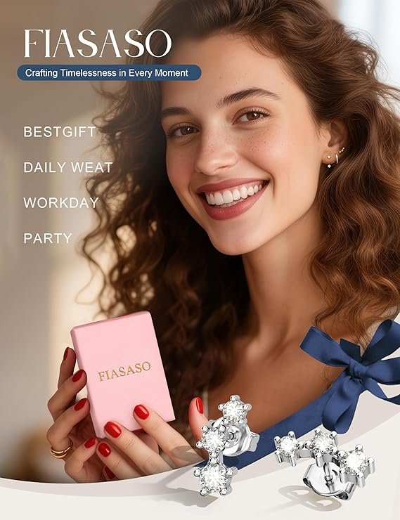 Silver Gold Earrings Set - Image 6