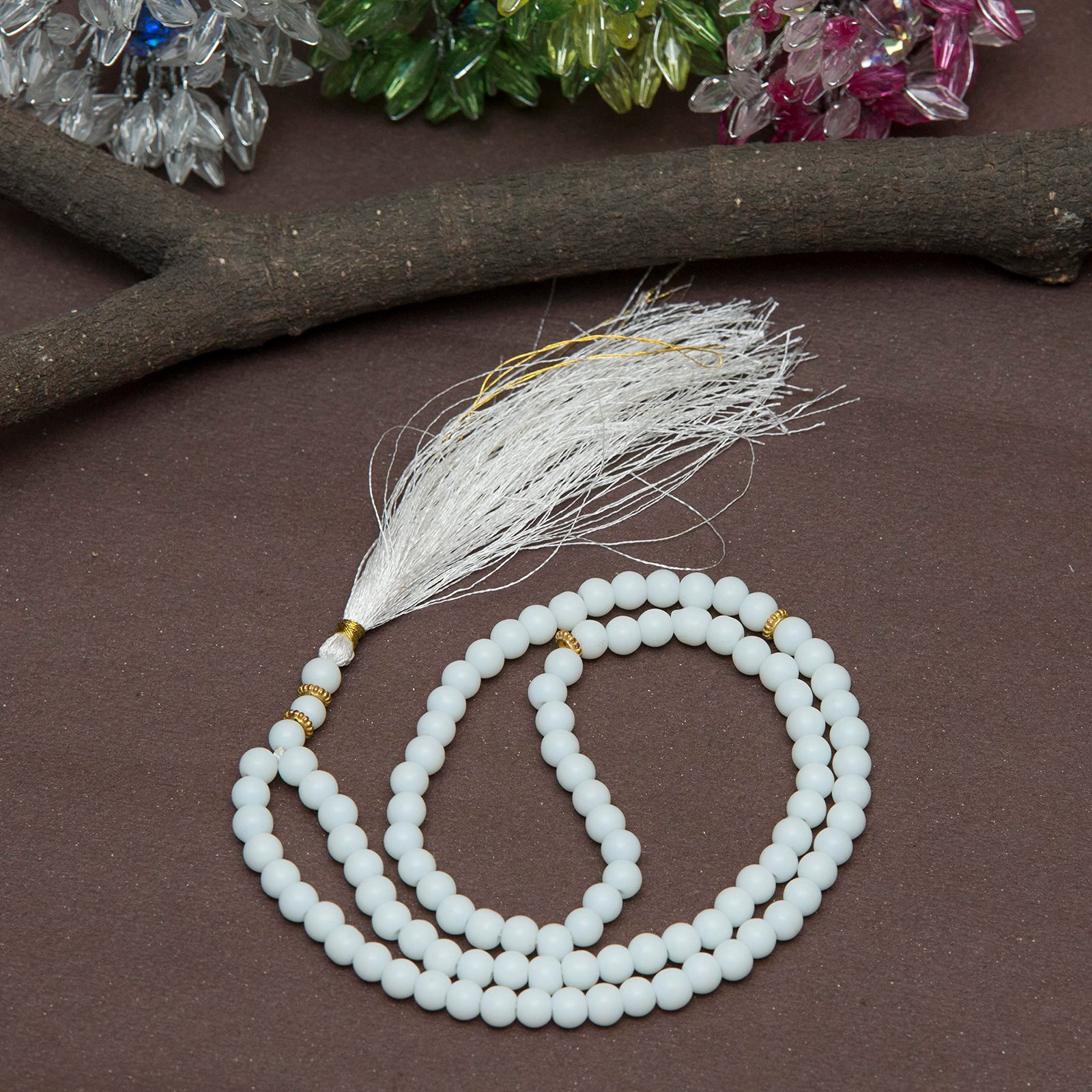 Authentic White Jade Stone Tasbeeh – Spiritual & Calming Prayer Beads - Image 2