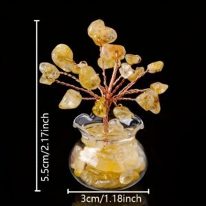 💛 Mini Citrine Money Tree – Wealth, Abundance & Happiness