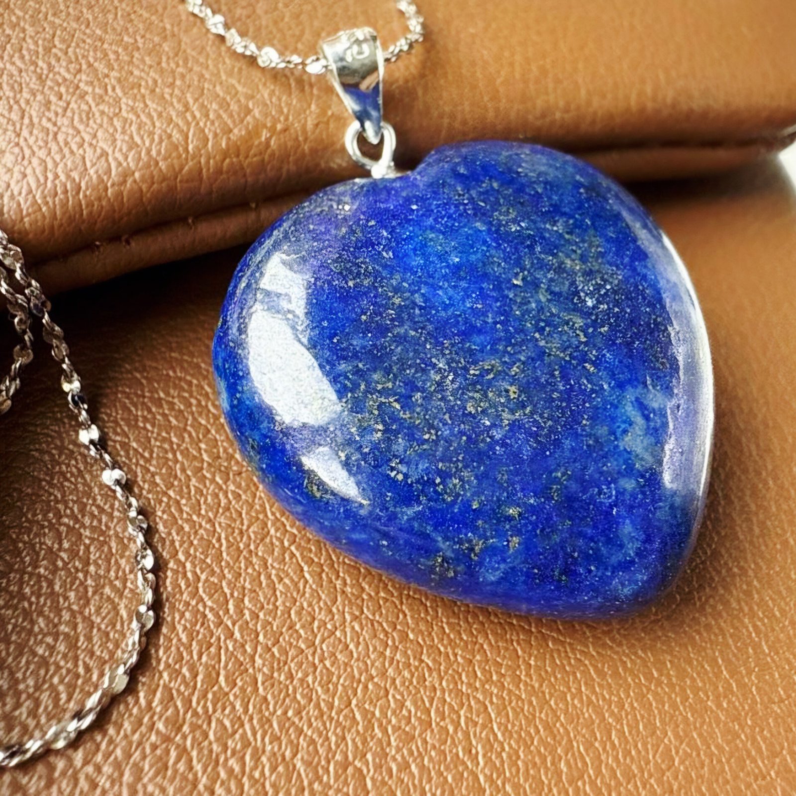 Lapis Lazuli Chain Necklace – Deep Blue Natural Stone Penda