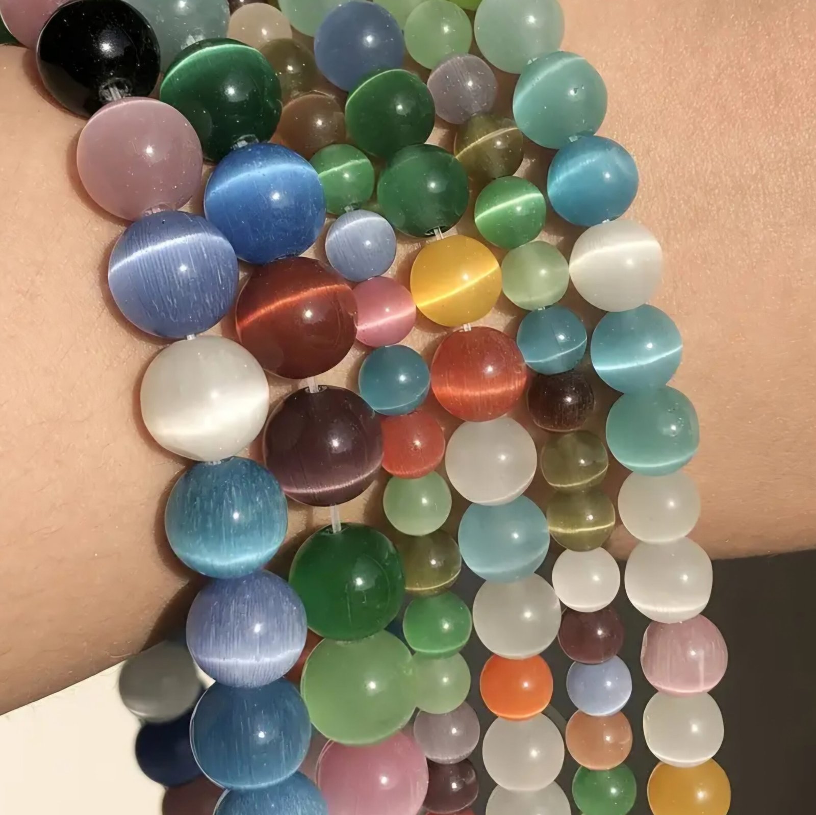 Natural Multi Cat Eye Bracelet – Healing & Stylish Jewelry - Image 6