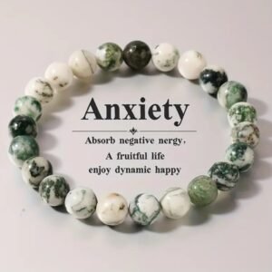 Chic Moss Agate Bracelet – Meditation, Calm & Positive Vibes