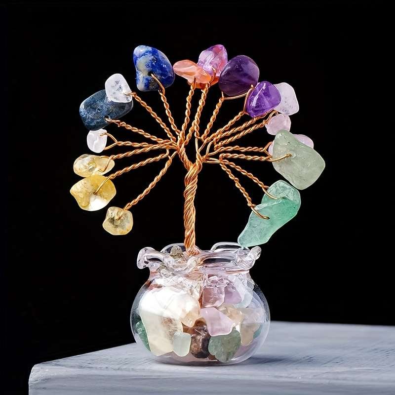 Mini 7 Chakra Money Tree Décor – Luck, Wealth & Harmony” - Image 3