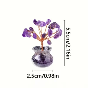 Charming Amethyst Money Tree – Perfect Décor for Wealth & Positive Vibes